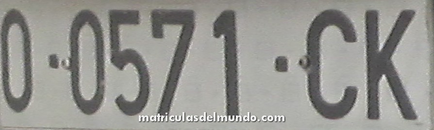 Matrícula de Asturias O-CK 0571